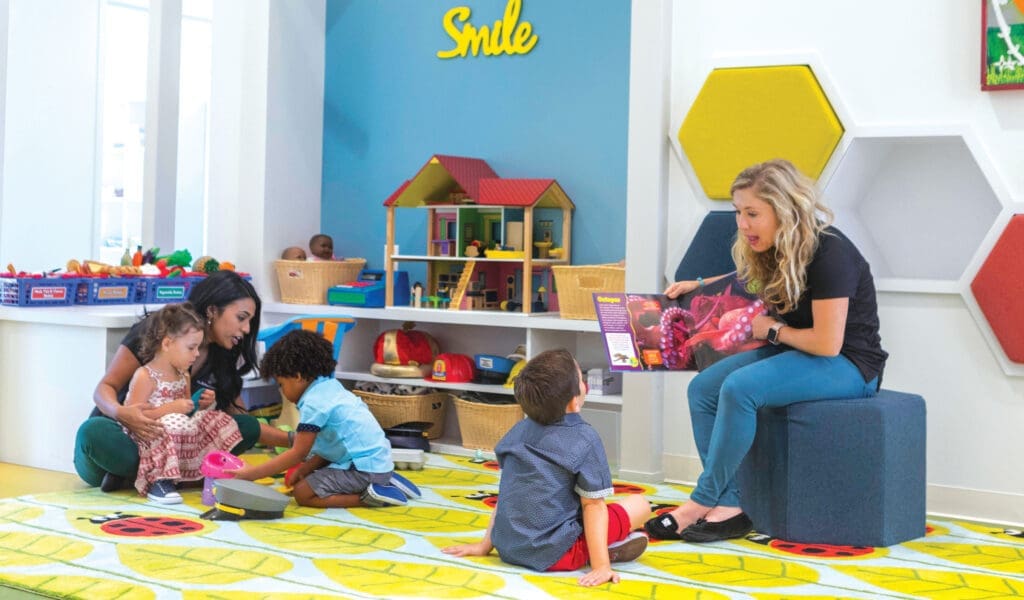 therapists working with children