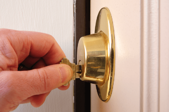 Locking a Deadbolt Locking a Deadbolt